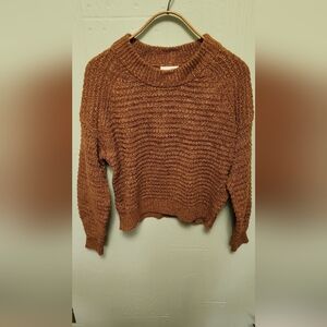 Cozy Brown Knit Sweater